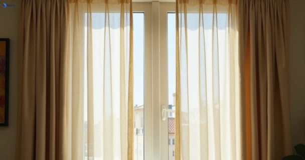 Dull dusty drapes in oatlands-nsw before professional cleaning
